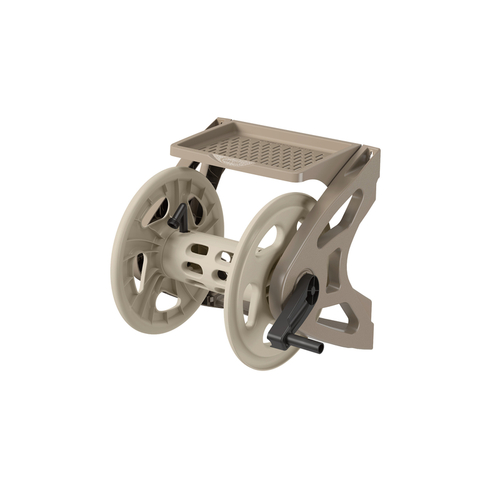 Hose Reel Hose Handler 200 ft. Taupe Retractable Wall Mounted Taupe