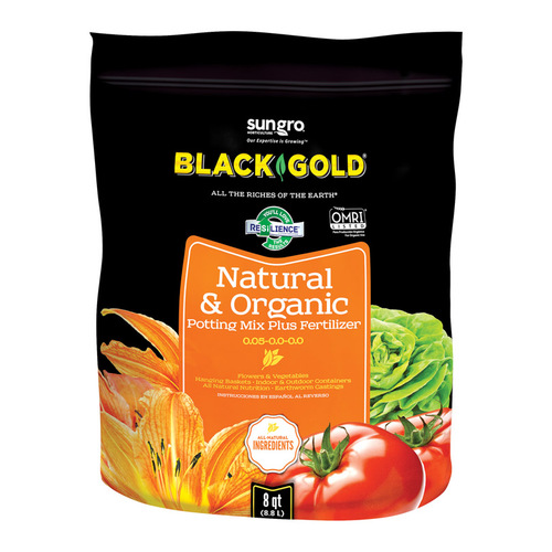Black Gold 1402040 8QT P-XCP8 Potting Mix Organic All Purpose 8 qt - pack of 8