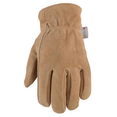 Wells Lamont 7314172 Gloves XL Suede Cowhide Brown Brown