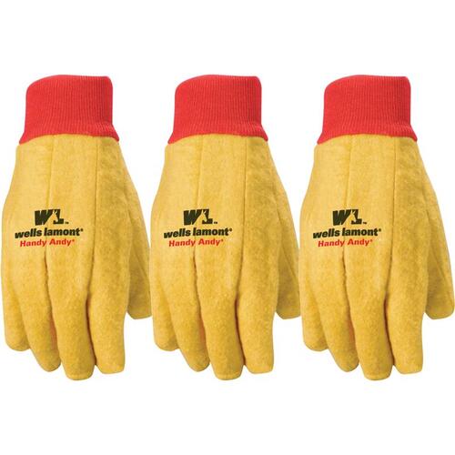 Chore Gloves Handy Andy Men's Indoor/Outdoor Yellow One Size Fits All Yellow