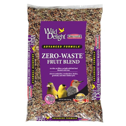 Wild Delight 360200 Wild Bird Food Advanced Formula Zero Waste Assorted Species Sunflower Kernels 20 lb