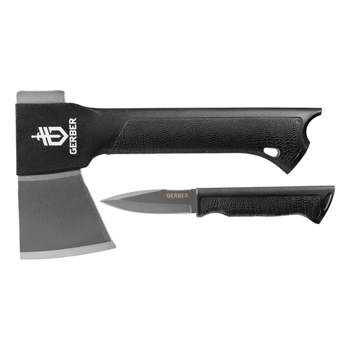 Gerber 31-001054 Axe and Knife Black Steel Gator
