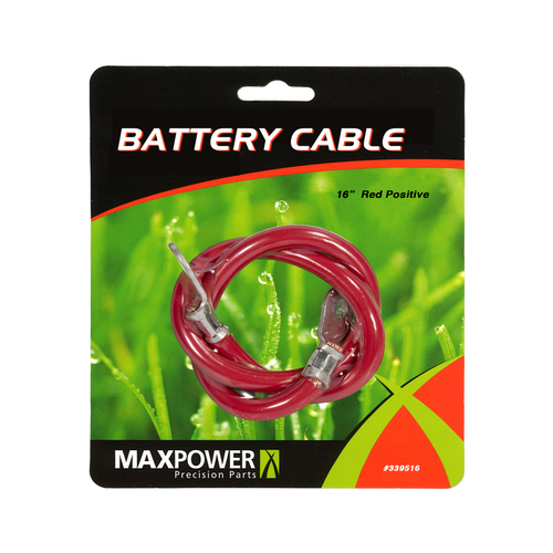 Maxpower 339516 Battery Cable 16" Top and Side Post Red