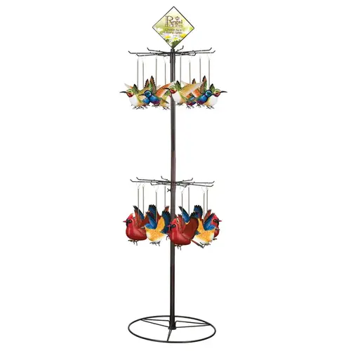 Garden Stake Spinner Assorted Metal 10.75" H Bouncie Bird/Hummingbird Assorted - pack of 22