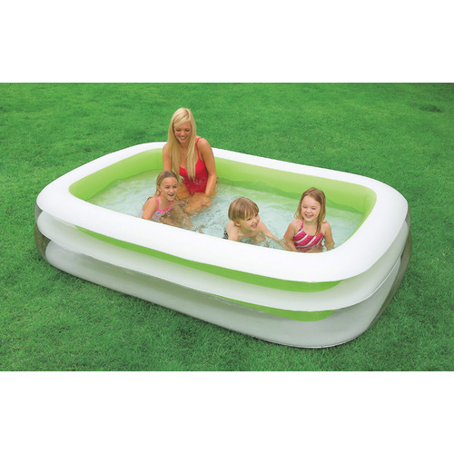 Inflatable Pool 203 gal Rectangular Plastic 22" H X 69" W X 103" L Multicolored