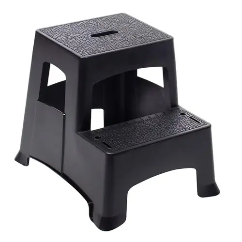 Step Stool 19.25" H X 15.75" W X 16" D 325 lb. capacity 2 step Plastic Black