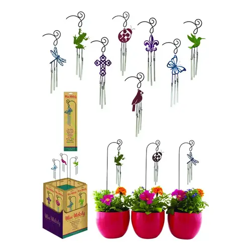 Wind Chime Assorted Iron 16" Mini Assorted - pack of 32