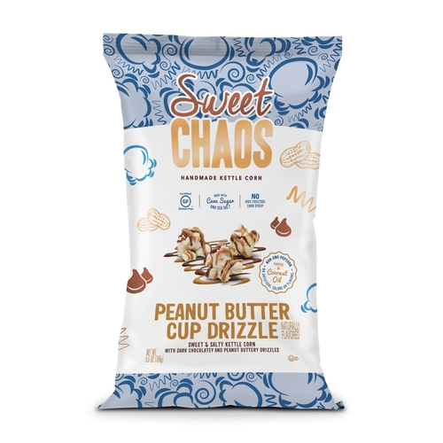 Sweet Chaos 350071 Popcorn Peanut Butter Cup Drizzle 5.5 oz Bagged