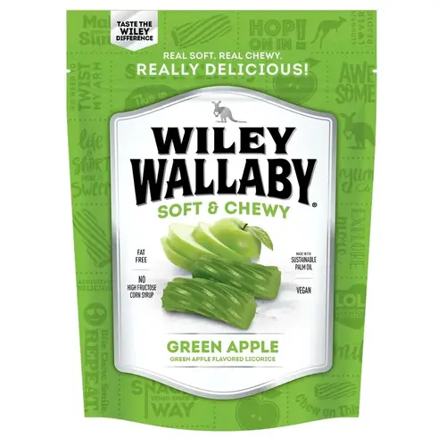 Wiley Wallaby 120102-XCP10 Licorice Australian Style Gourmet Green Apple 10 oz - pack of 10
