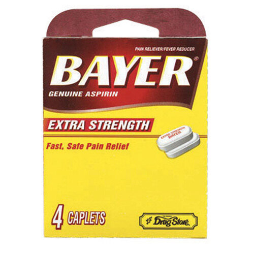 BAYER 97262 Extra Strength Aspirin Lil Drugstore 4 ct