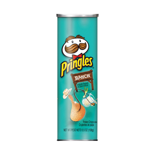 Pringles 3800013870-XCP14 Chips Ranch 5.5 oz Can - pack of 14