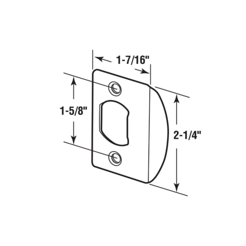 Full Lip Round Corner Entry Strike With Adjustable Tab Oil Rubbed Bronze