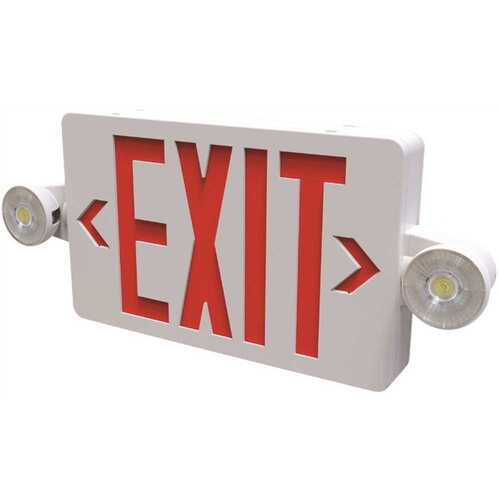 Halco Lighting Technologies EV-EXC-RD-RC 95007 Evade 120-Volt/277-Volt Integrated LED White with Red Letter Exit Combination with Remote Capacity Color/Finish Family