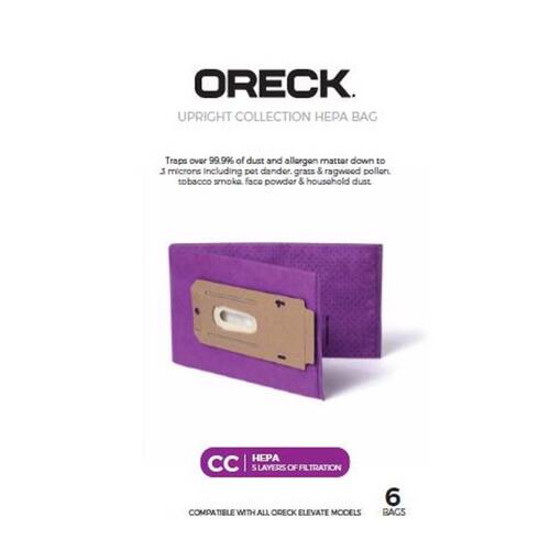 ORECK AK1CC6H Vacuum Bag SaniSeal For Elevate Upright Vacuums with Docking System