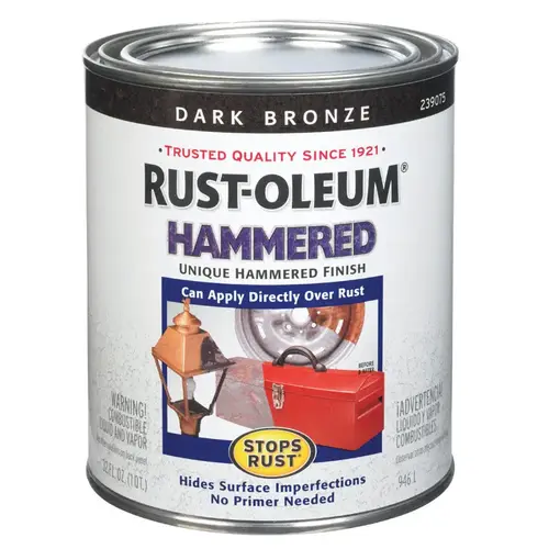 Protective Paint Stops Rust Hammered Dark Bronze 1 qt Dark Bronze - pack of 2