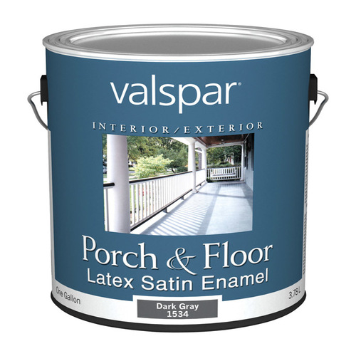 027.000.007 Latex Porch and Floor Paint, Satin, Dark Gray, 1 gal - pack of 2