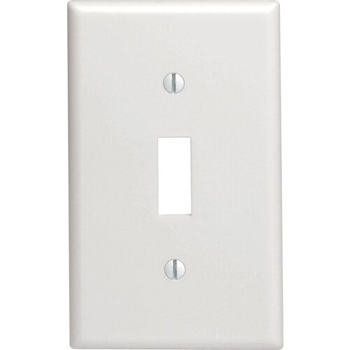 Wall Plate White 1 gang Nylon Toggle White