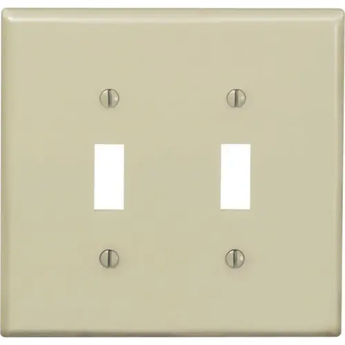 Wall Plate Ivory 2 gang Nylon Toggle Ivory