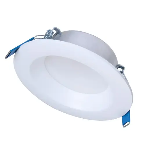 Canless Recessed Downlight White 4" W Plastic LED 7.8 W White