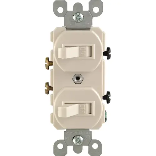 Switch 15 amps Single Pole Toggle Light Almond Light Almond