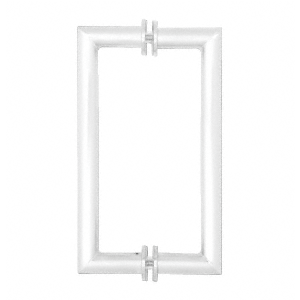 CRL Polished Stainless 10" Glass Mounted Square Tube Style Back-to-Back Pull... 