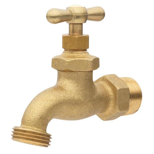 Hose Bibb 3/4" MIP pc X 3/4" MHT Brass Brass