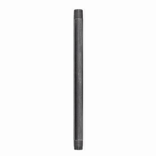 Nipple 3/8" MIP each X 3/8" D MIP Black Steel 12" L Black