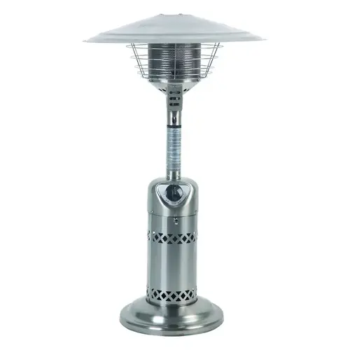 Patio Heater 10000 BTU Propane Stainless Steel Tabletop 75 sq ft Silver