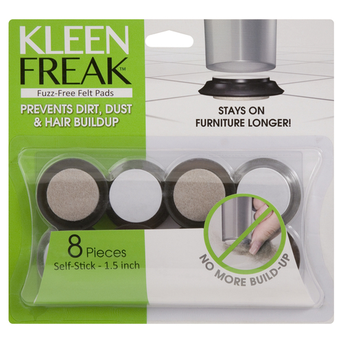 Kleen Freak 4775395N Protective Pad Felt Self Adhesive Brown Round 1.5" W X 1.5" L Brown