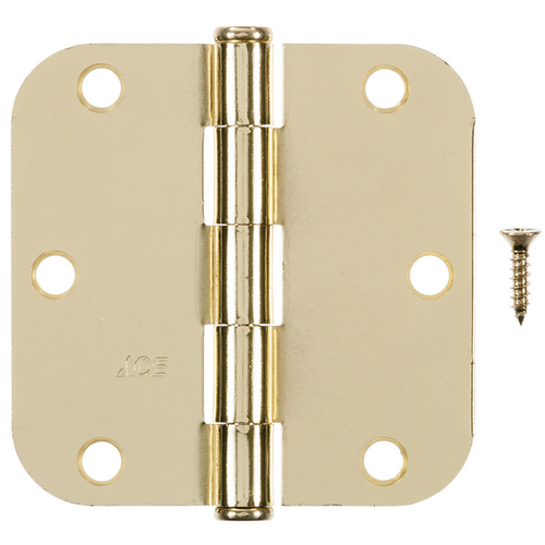 Residential Door Hinge 3-1/2" L Bright Brass Bright Brass