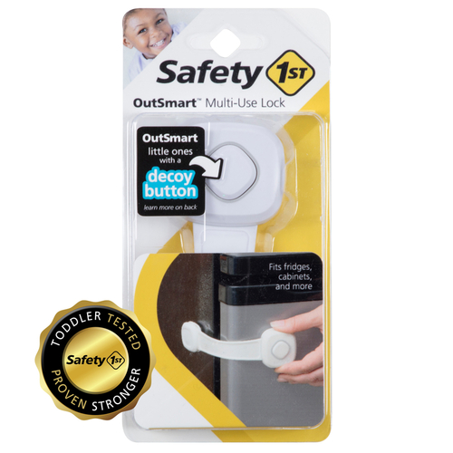 Safety 1st HS270 Multi-Use Lock OutSmart White Plastic White