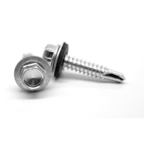 Grip-Rite NHDW121141 Screws w/Washers Pro-Twist No. 12 Sizes X 1-1/4" L Hex Hex Head Zinc-Plated