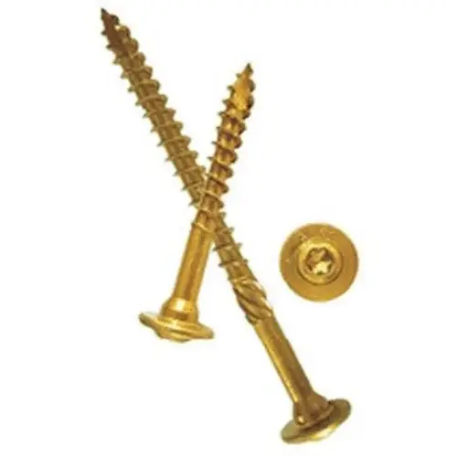 RSS Structural Screw, 5-1/8 in L, W-Cut Thread, Washer Head, Recessed Star Drive, Zip-Tip Point, Steel Climacoat - pack of 20