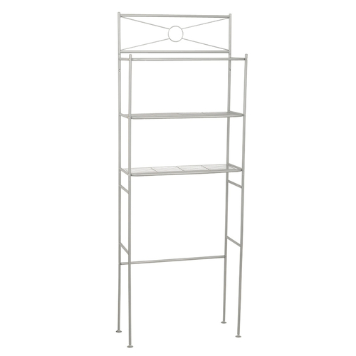 Bathroom Spacesaver, 3-Shelf, Steel, Nickel