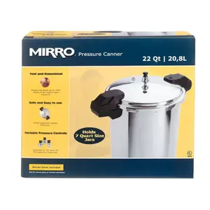 Mirro MIR-92122A Pressure Cooker and Canner Polished Aluminum 22