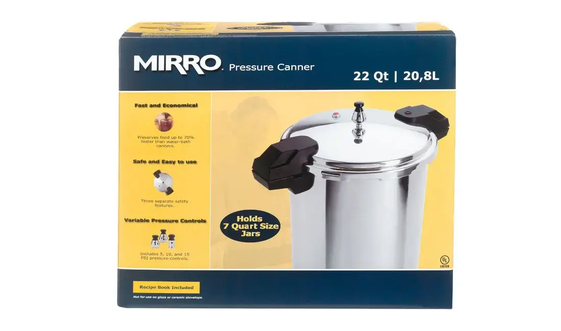 Mirro MIR-92122A Pressure Cooker and Canner Polished Aluminum 22