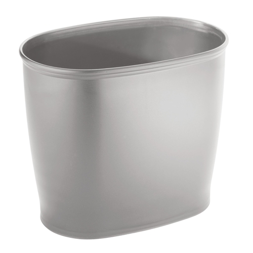 Wastebasket Kent Silver Plastic Oval Silver