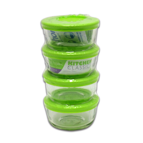 Food Storage Container Set 1 cups Clear Clear - pack of 4