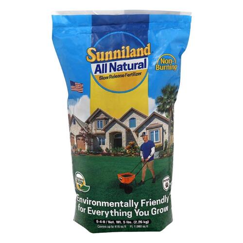 Sunniland 124266 Lawn Fertilizer Slow-Release Nitrogen For All Grasses 416 sq ft