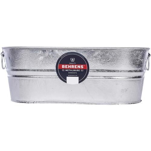 Tub 5.5 gal Steel Oval Galvanized