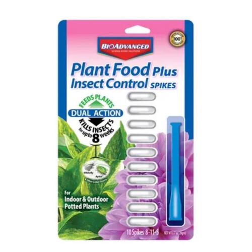 Bayer Advanced 701710A Insect Control Plus Fertilizer, Spike, 8-11-5 N-P-K Ratio - pack of 10