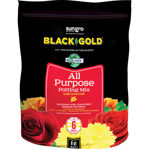 Black Gold 1410102 8QT P Potting Mix All Purpose 8 qt