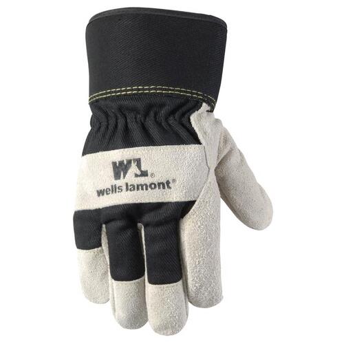 Gloves L Split Cowhide Leather Black/Brown Black/Brown