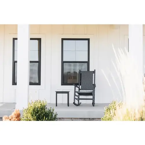 Rocking Chair Knollwood Black Wood Frame