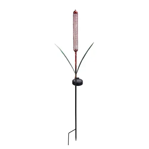 Garden Light 4.72" Metal Cattail Multicolored Multicolored