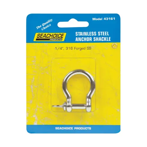 Seachoice 43161 Shackle Polished Stainless Steel 1" L X 1/4" W Polished