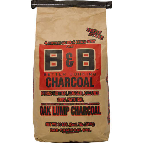 B&B Charcoal 00043 Lump Charcoal All Natural Oak Hardwood 10 lb