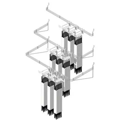 Rack 1" H X 16" W X 9" D Silver Metal Waterfall Peg Organizer Silver