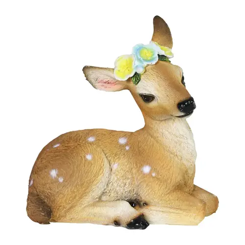 Garden Statue Resin/Stone Multi-color 5" Deer Multi-color - pack of 6