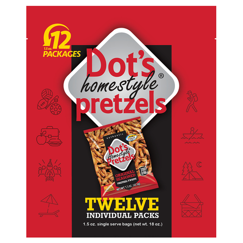 Dot's MP0001 - DP Pretzels Homestyle Original 1.5 oz Bagged